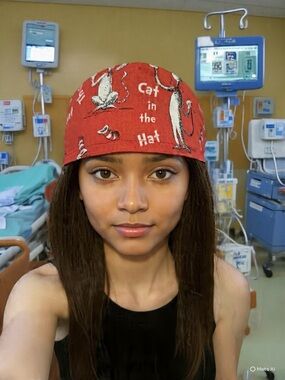Red Cat in the Hat Scrub Cap